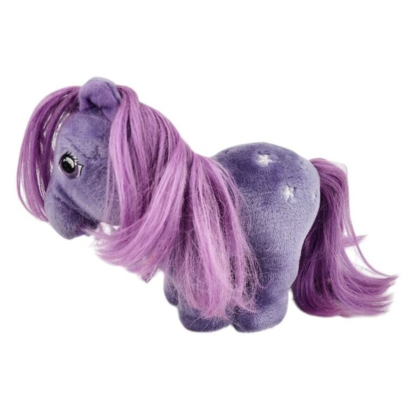 Vintage Hasbro Softies My Little Pony Blossom Purple Plush Stuffed Animal - Picture 12 of 12